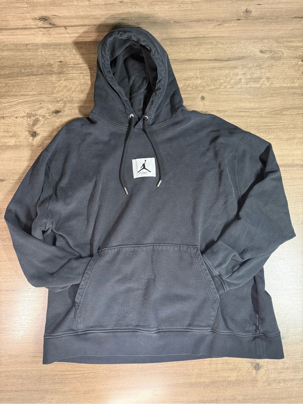 Nike Air Jordan Mens Flight Black Fleece Logo Pullover Hoodie Size XL